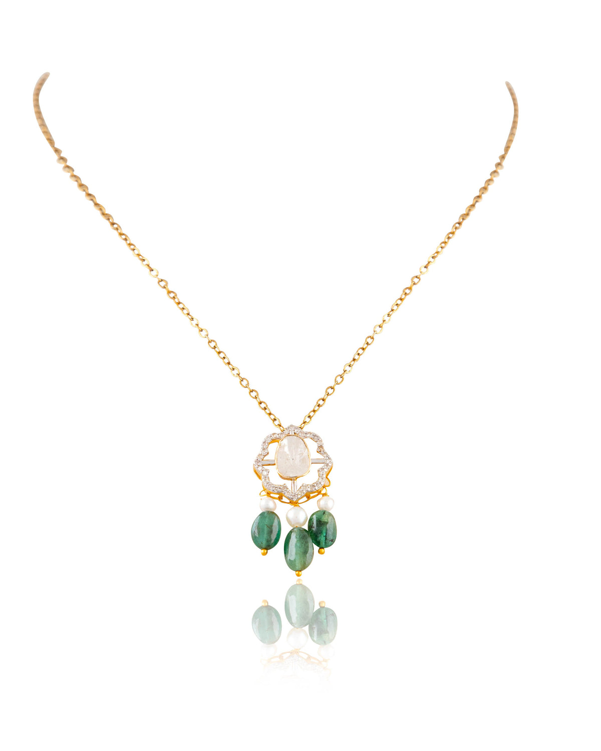 Sancheti Pendant And Anahita Tops Polki And Diamond Set