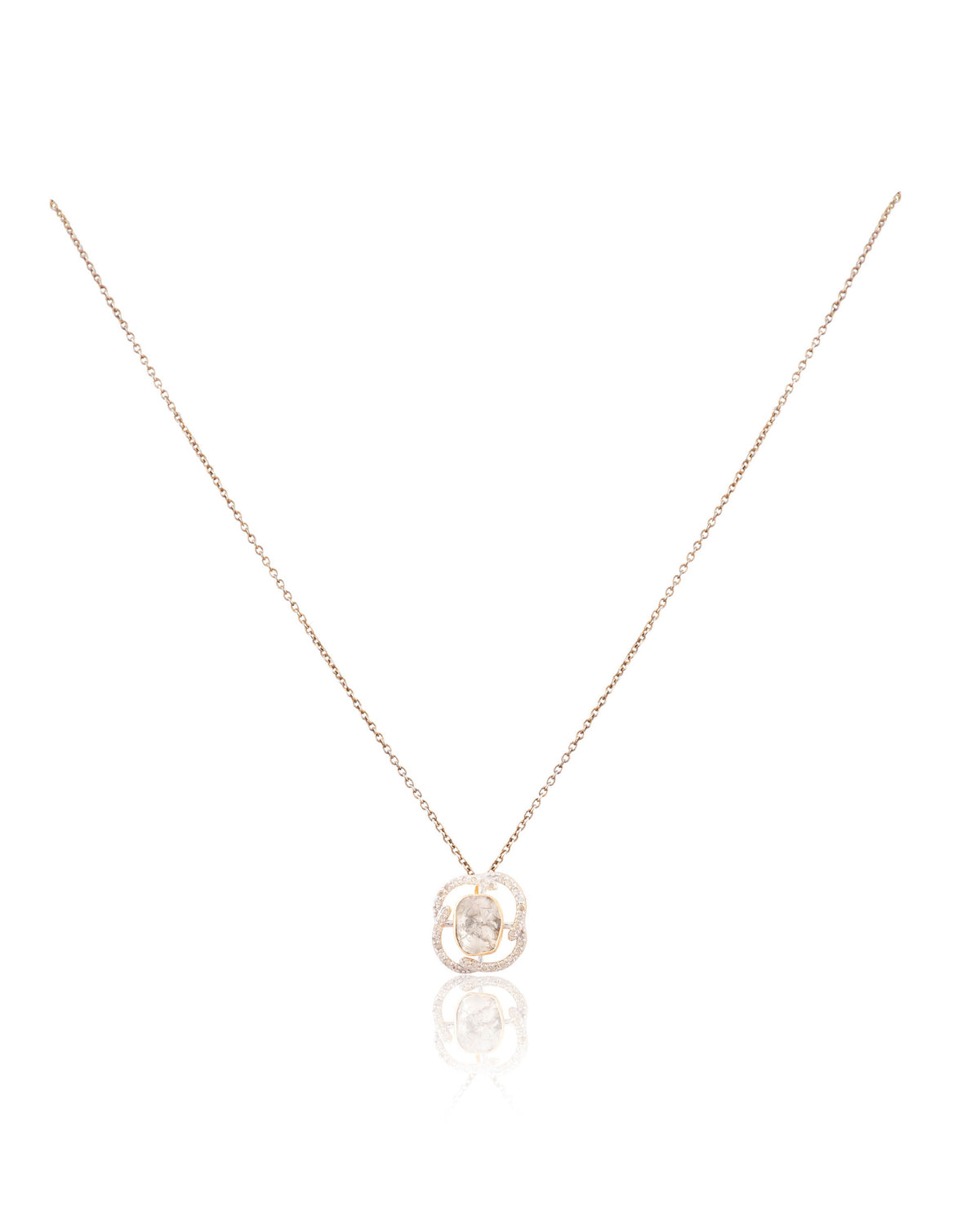 Arifa Pendant And Aarya Tops Polki And Diamond Set