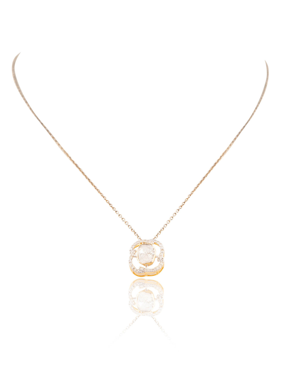 Arifa Pendant And Aarya Tops Polki And Diamond Set