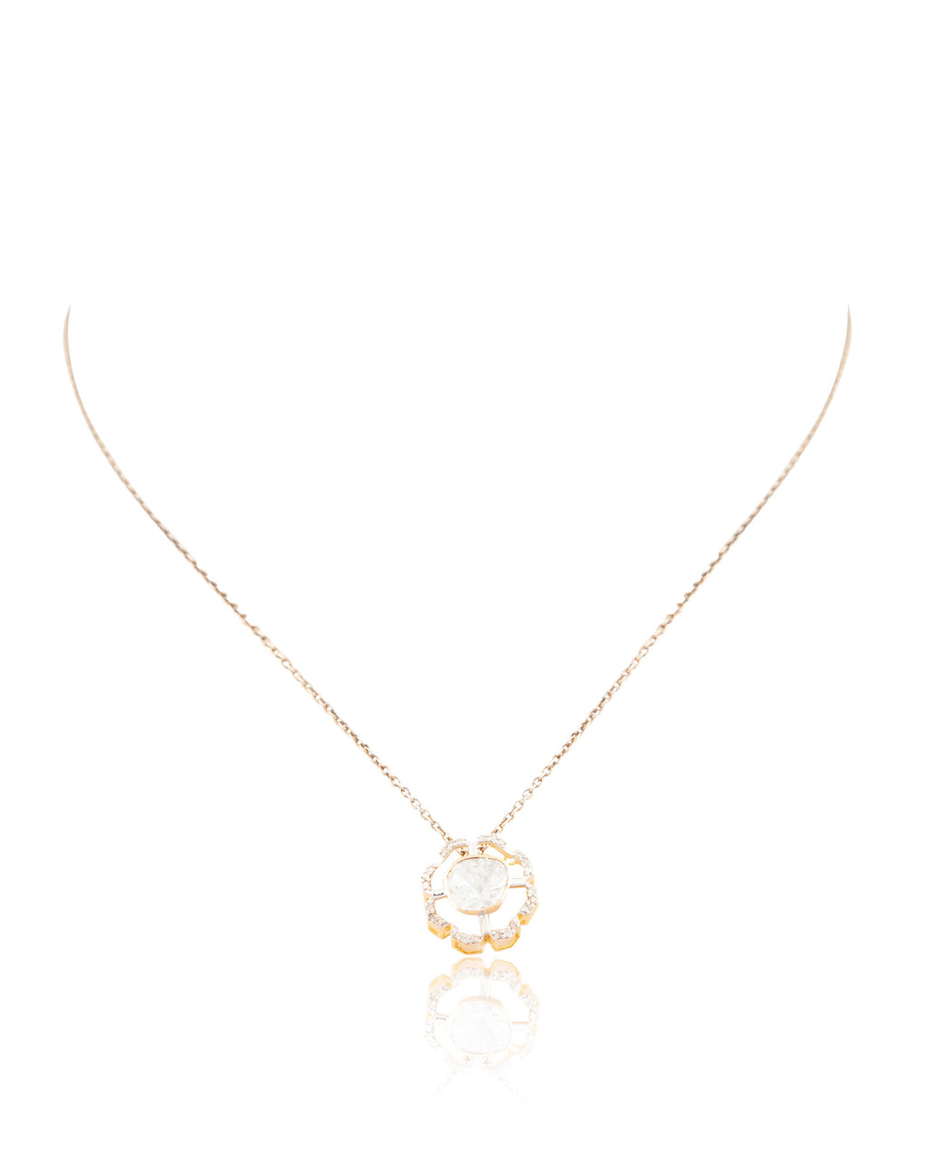 Maitri Polki And Diamond Pendant