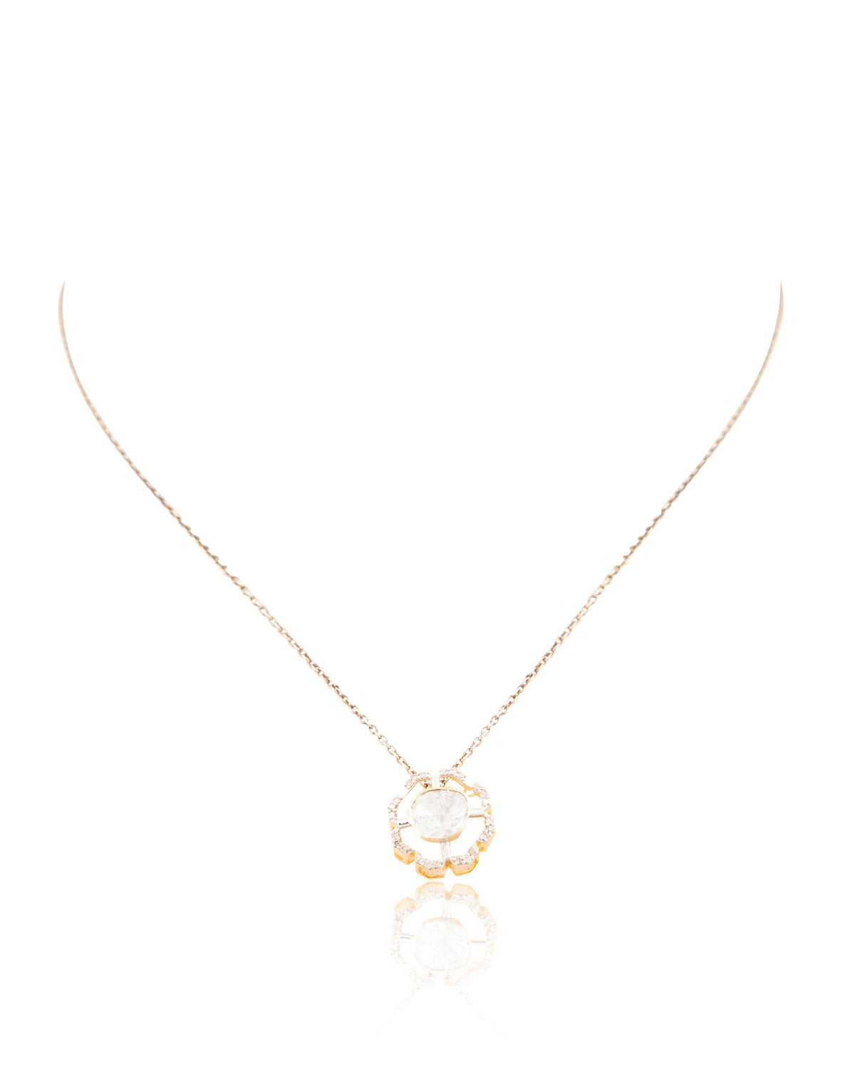 Maitri Pendant And Karina Tops Polki And Diamond Set