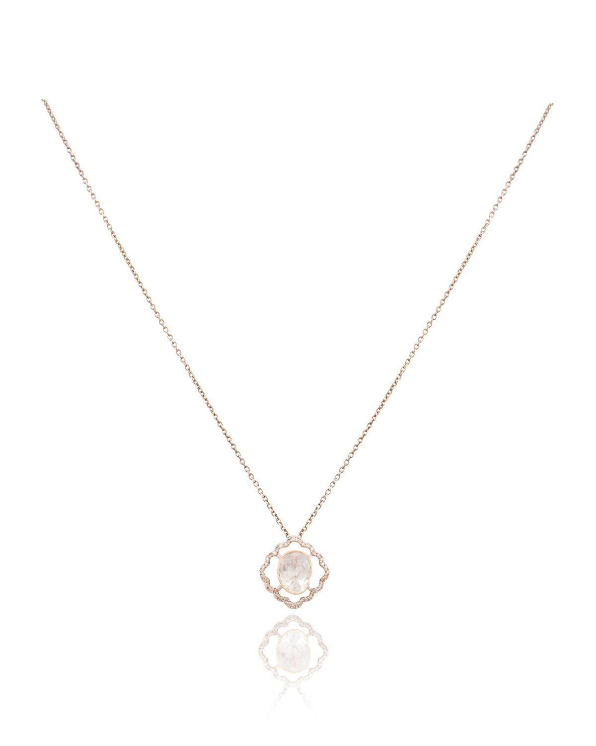 Tejaswi Pendant And Kirti Tops Polki And Diamond Set
