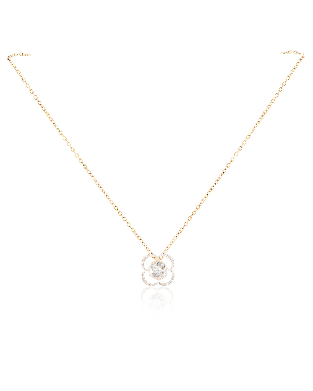 Sanchita Pendant And Pratyusha Tops Polki And Diamond Set