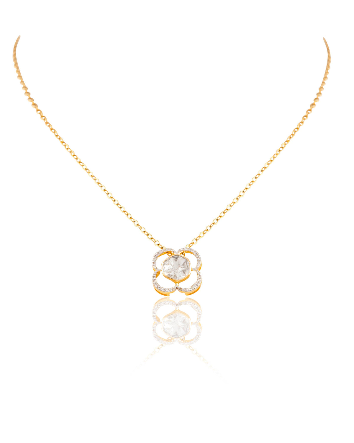 Sanchita Polki And Diamond Pendant