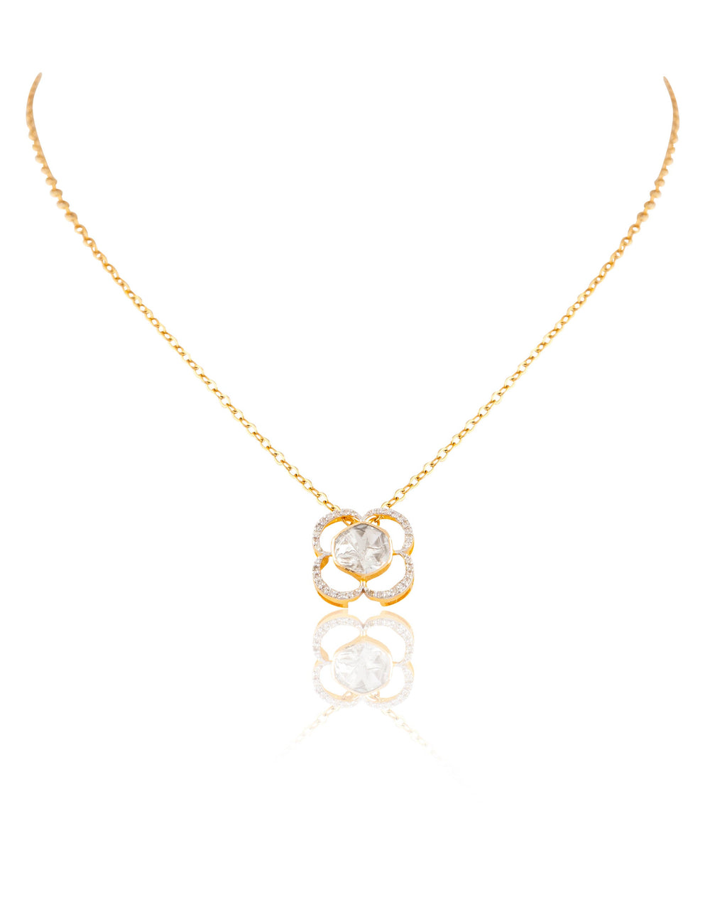 Sanchita Pendant And Pratyusha Tops Polki And Diamond Set