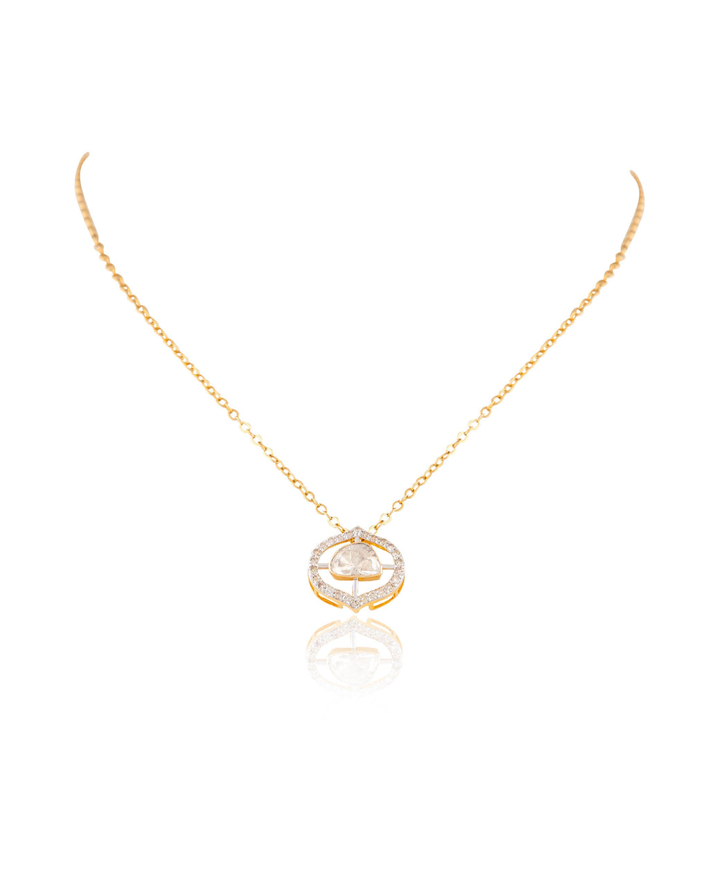 Tanushree Pendant And Bhagyashri Tops Polki And Diamond Set