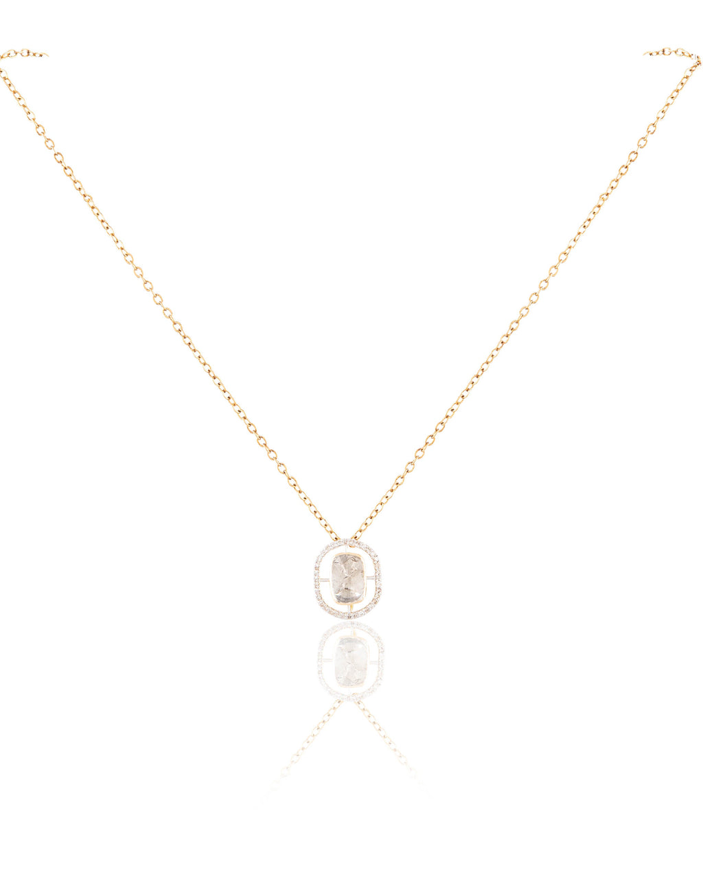 Medhya Pendant And Zohra Tops Polki And Diamond Set