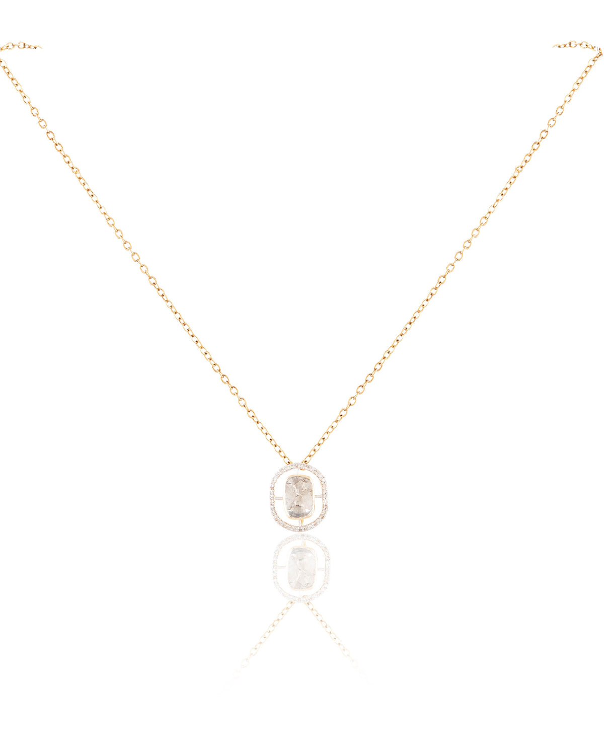 Medhya Pendant And Zohra Tops Polki And Diamond Set