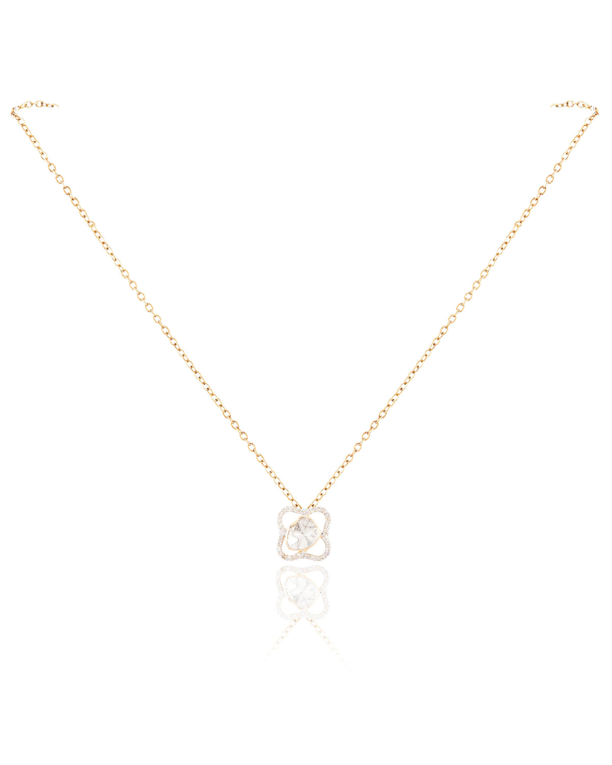 Mrunmayee Pendant And Drishtha Tops Polki And Diamond Set