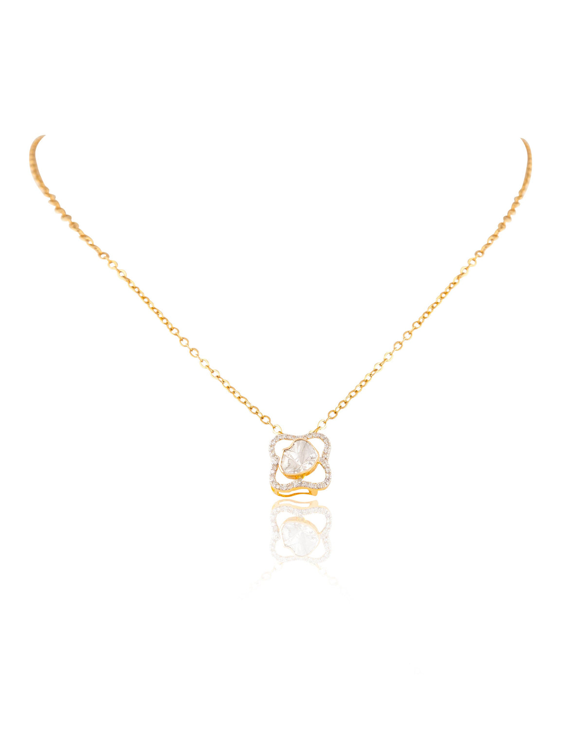Mrunmayee Pendant And Drishtha Tops Polki And Diamond Set