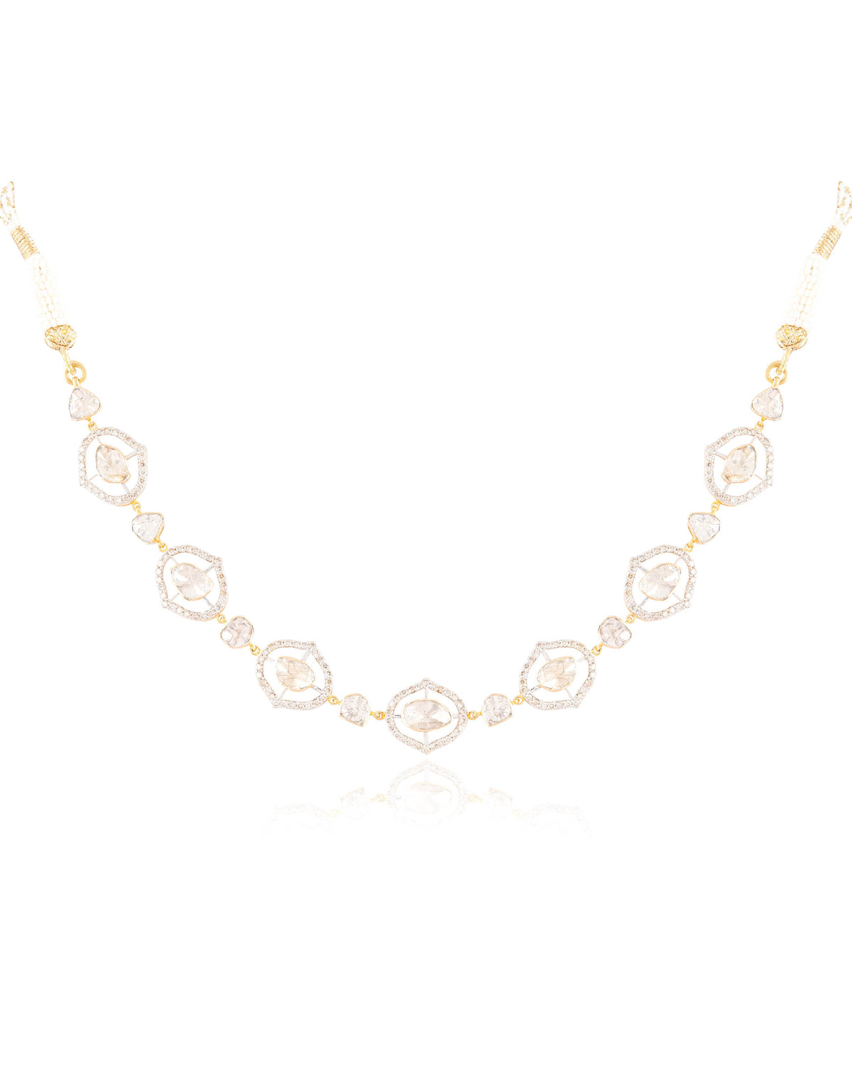 Sariah Choker And Naomi Long Earrings Polki And Diamond Set