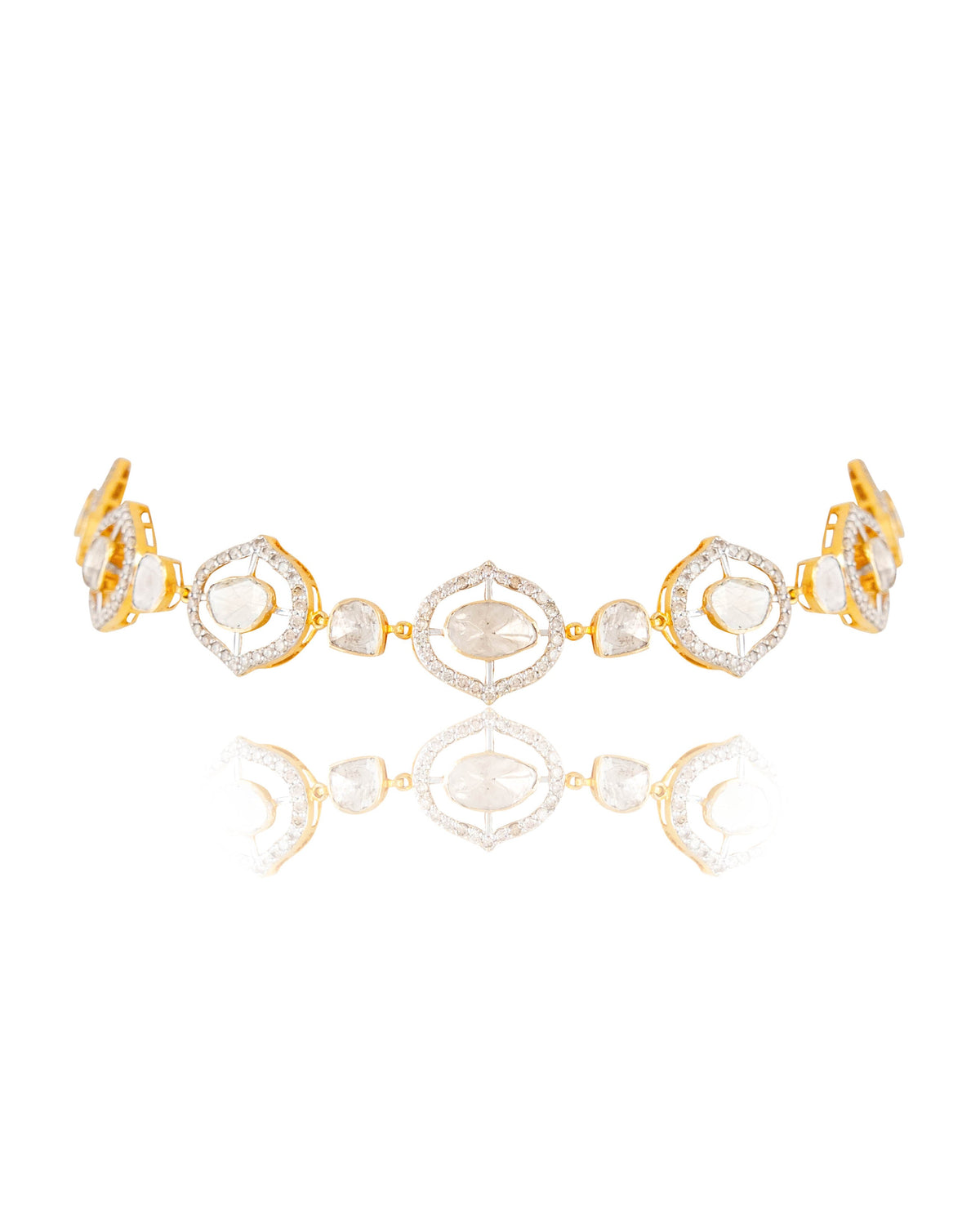 Sariah Choker And Naomi Long Earrings Polki And Diamond Set