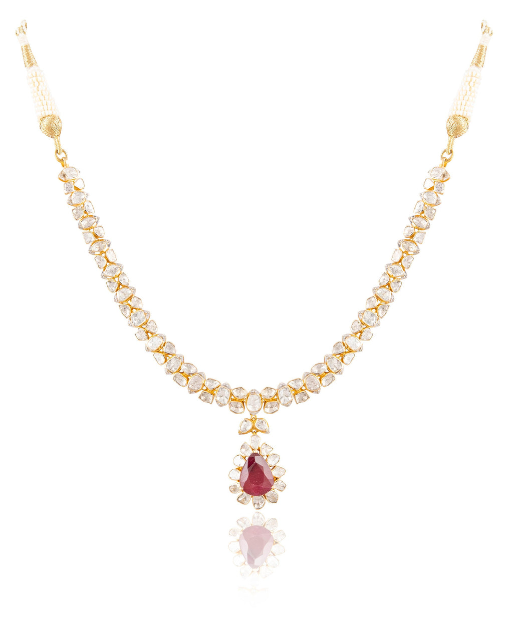 Delina Polki And Diamond Necklace