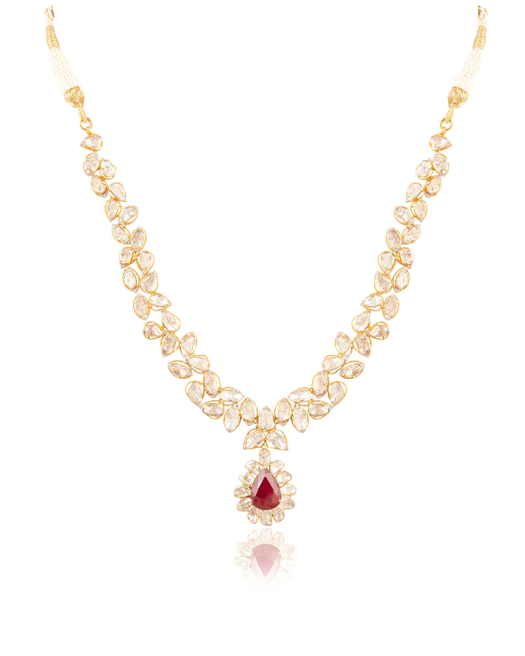 Mahera Polki And Diamond Necklace