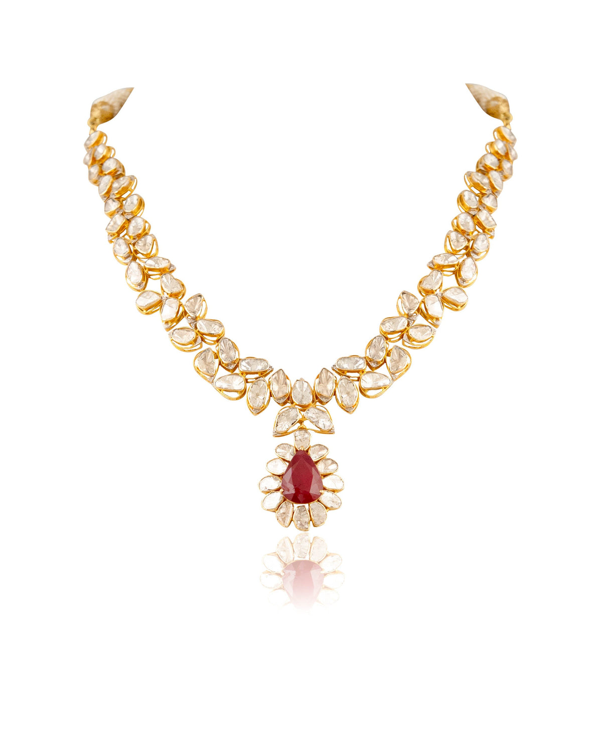 Mahera Polki And Diamond Necklace