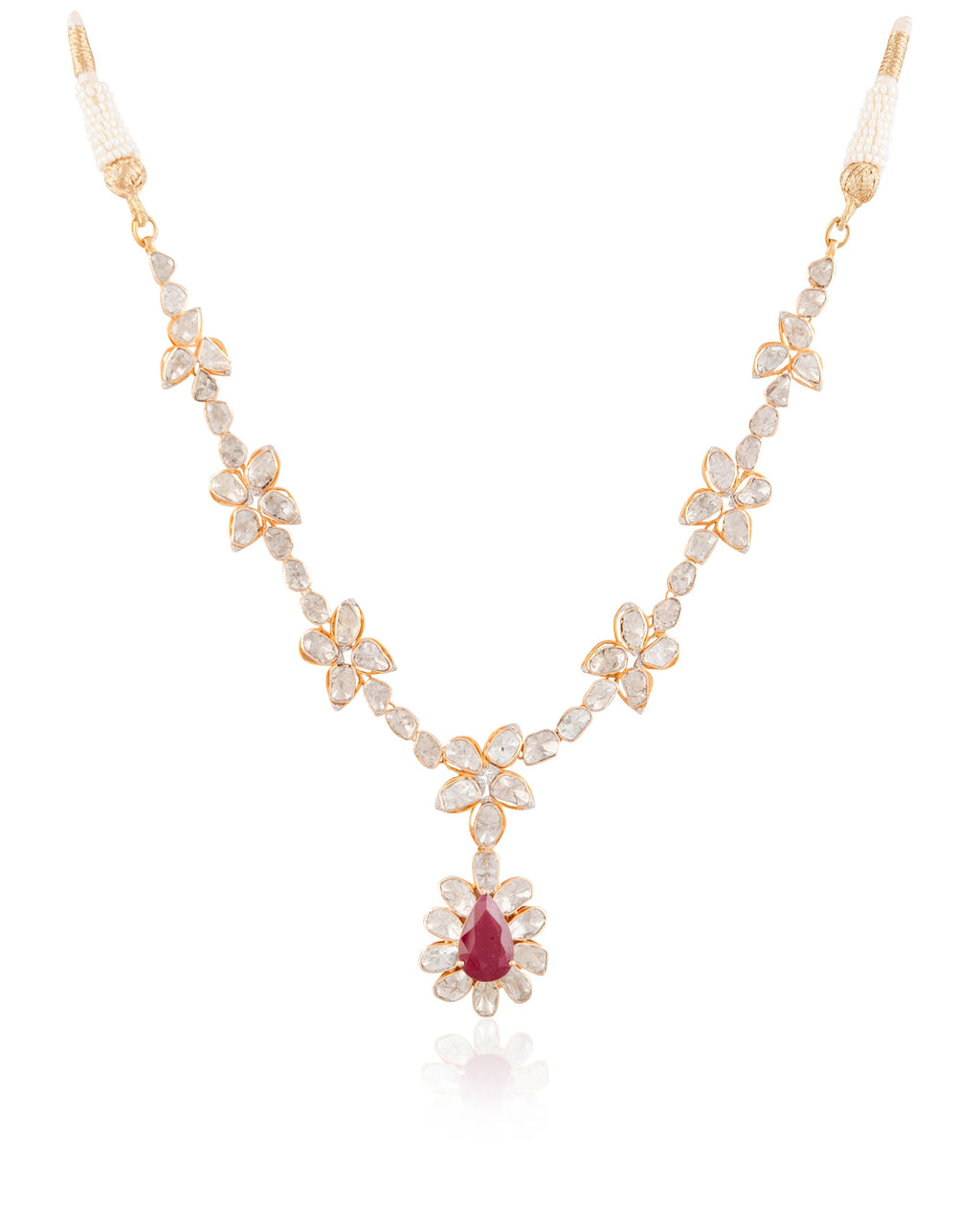 Nicole Polki And Diamond Necklace