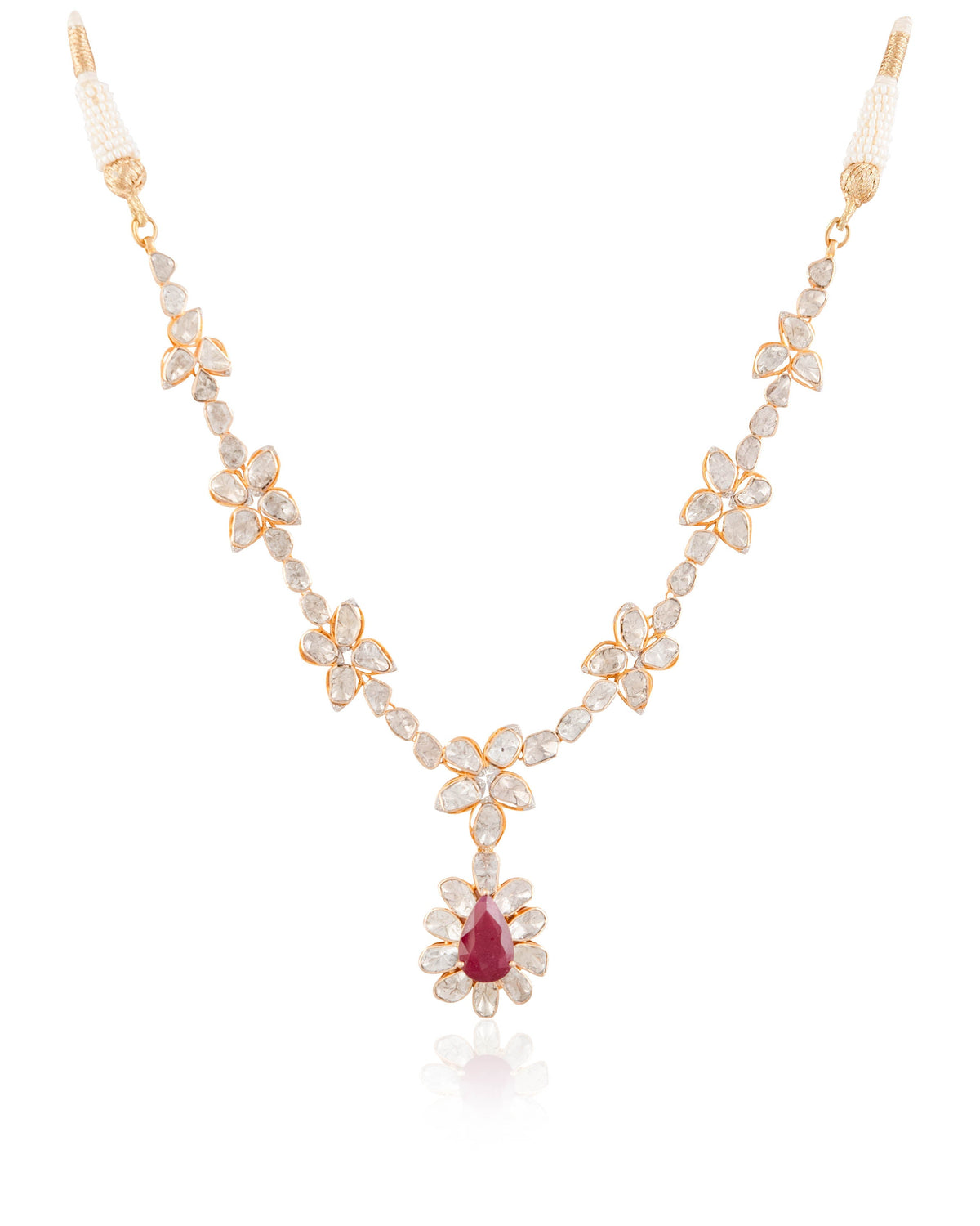 Nicole Polki And Diamond Necklace