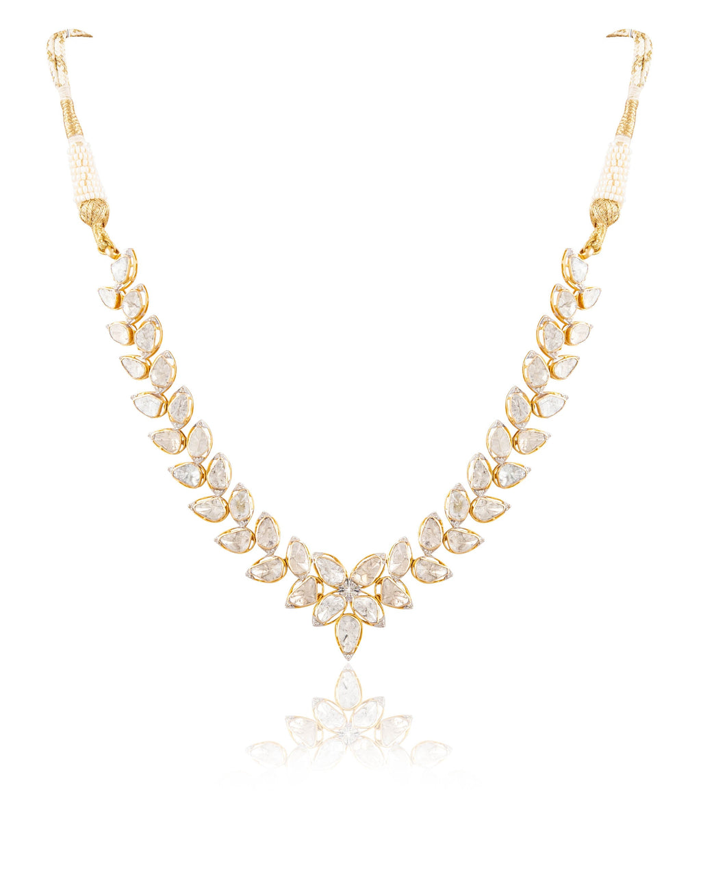 Tiya Necklace And Nia Necklace Polki And Diamond Set