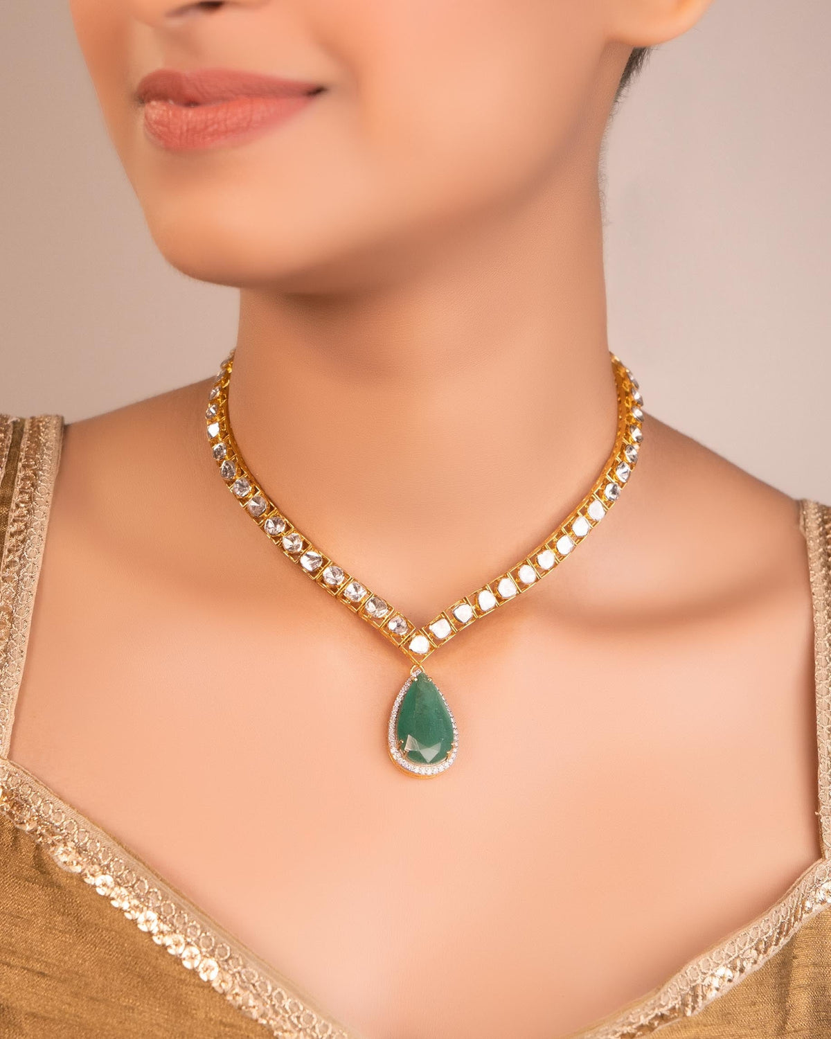 Olivia Polki And Diamond Necklace