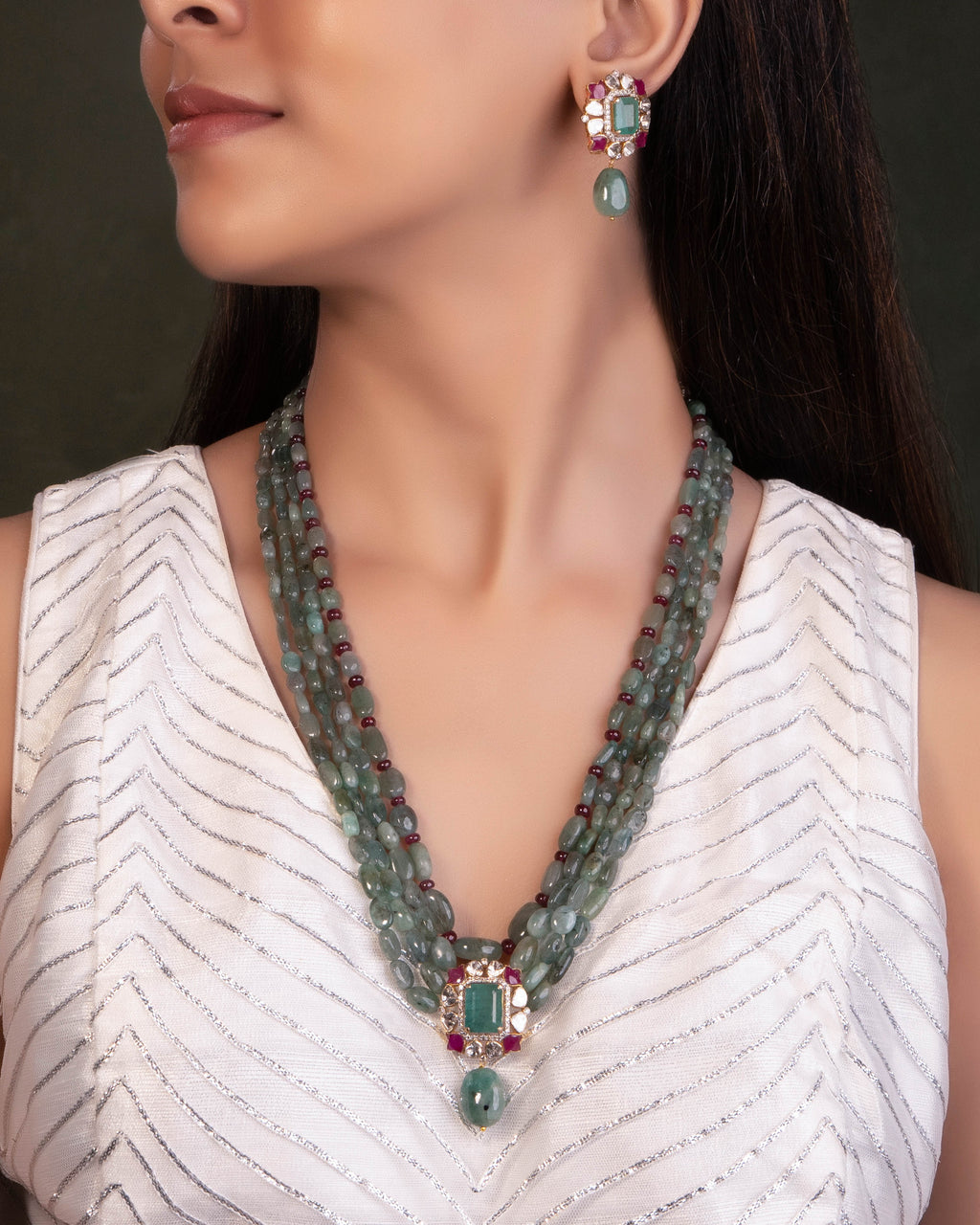 Faiza Polki And Diamond Tops
