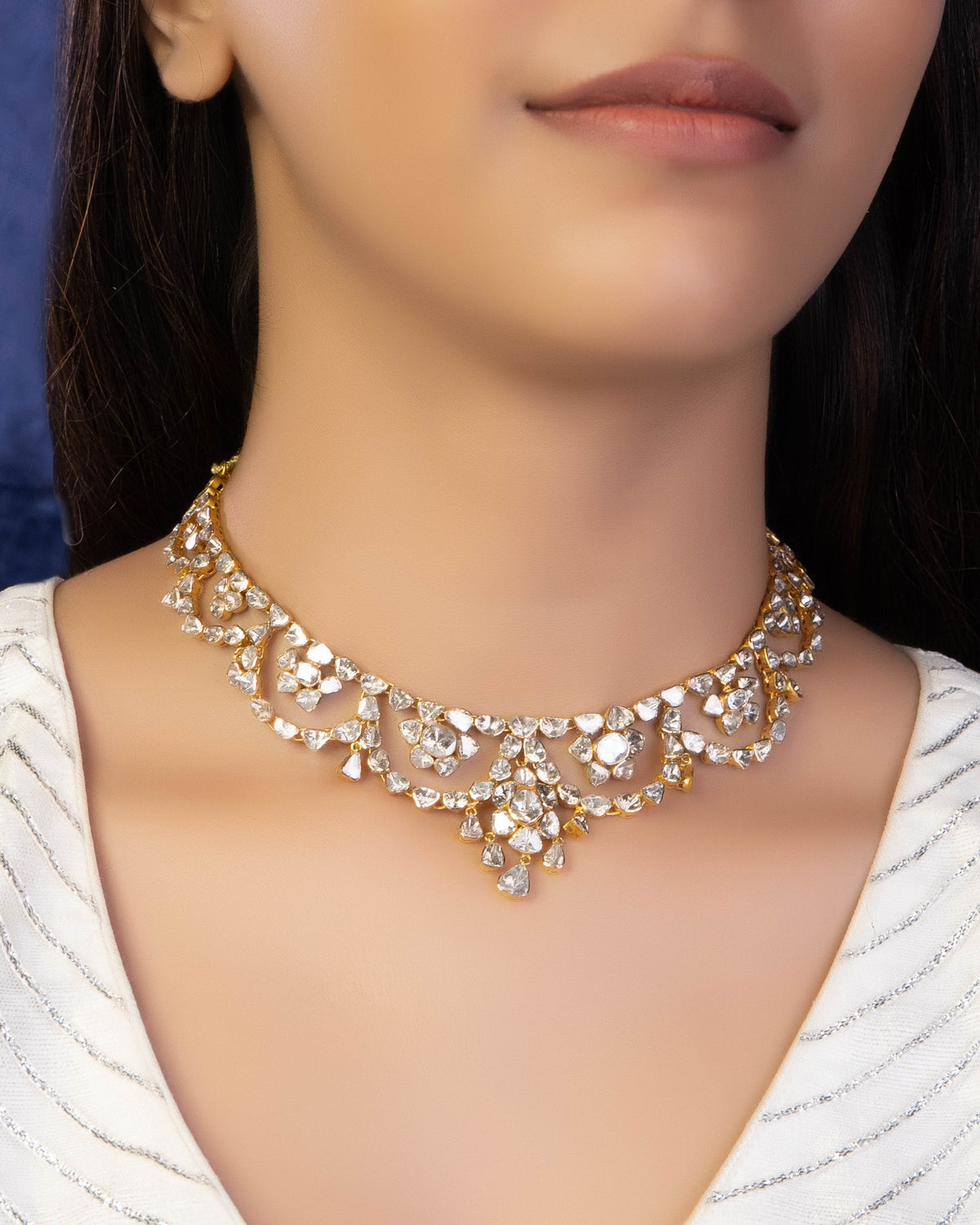 Zanaida Necklace And Saloni Necklace Polki Set