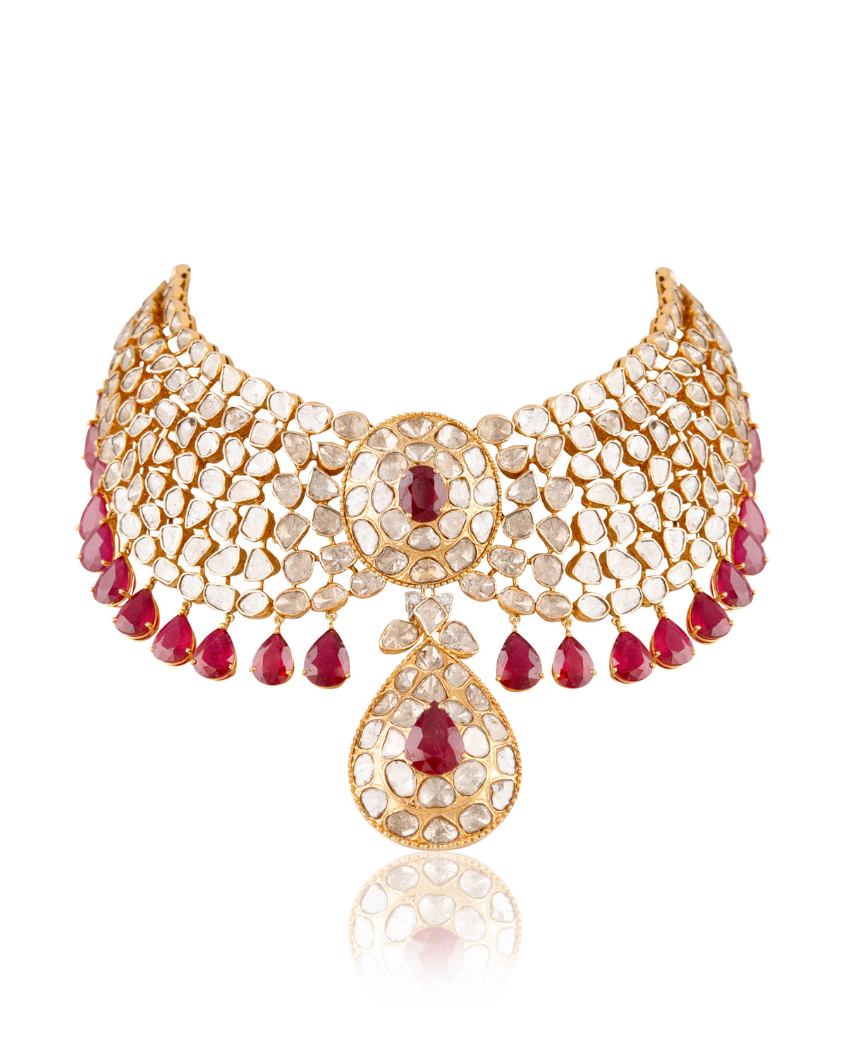 Zeenat Aman - Adya Polki And Diamond Necklace