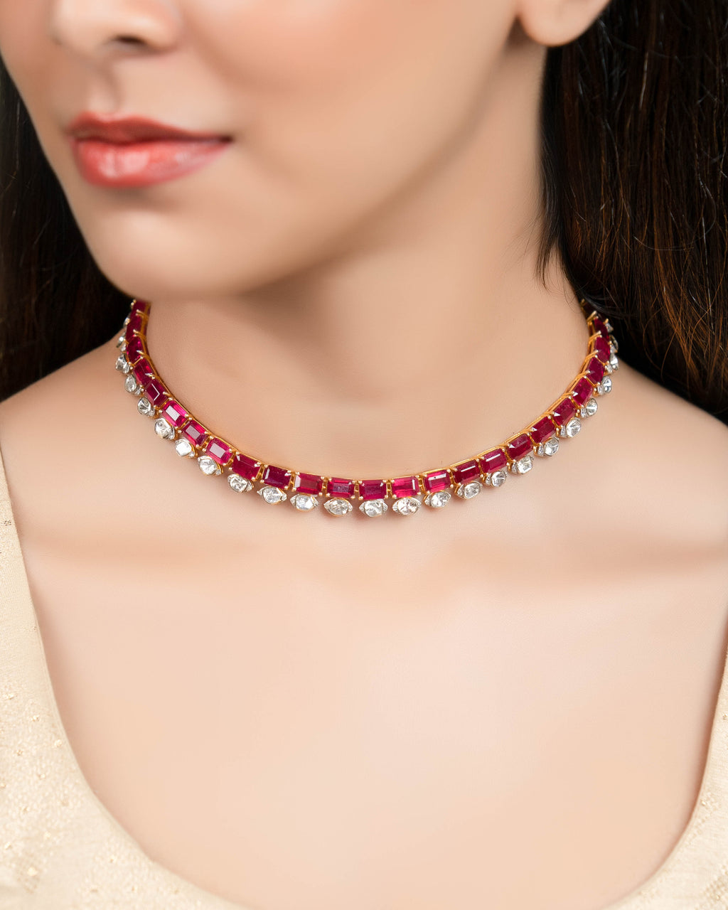 Rutuja Polki And Diamond Necklace