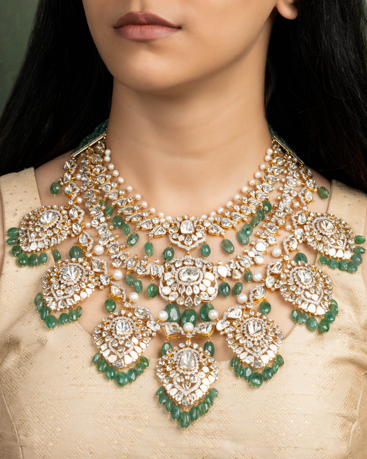 Samiya Polki And Diamond Necklace