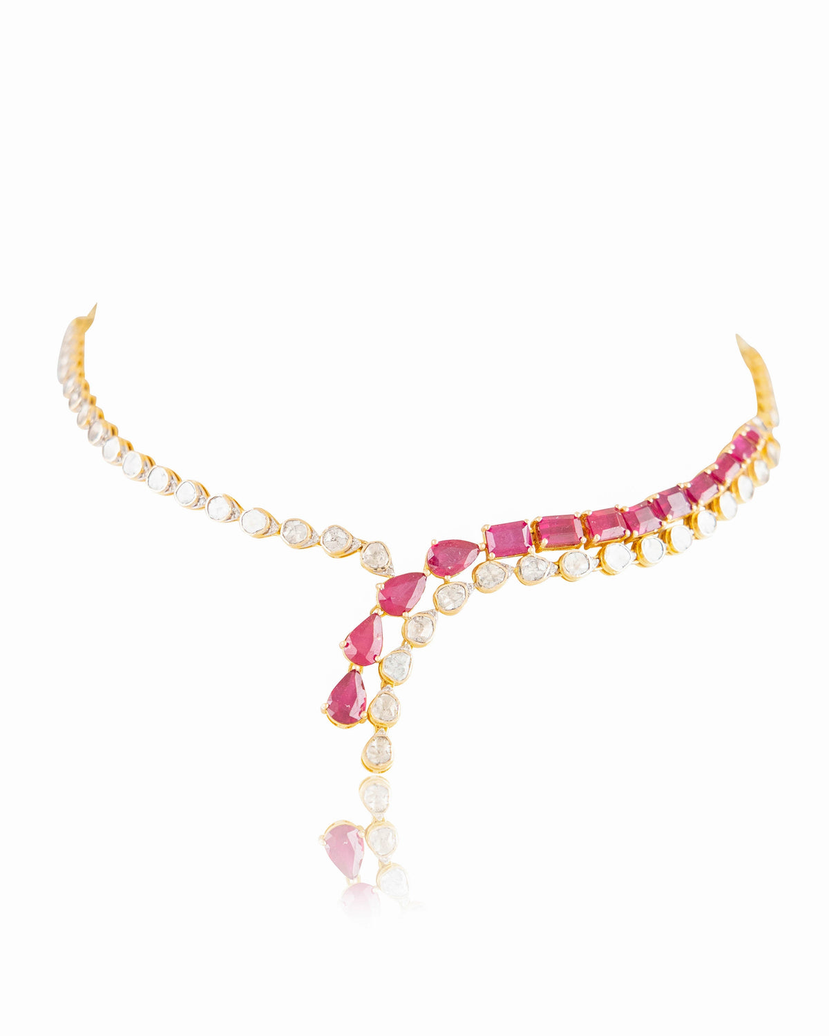 Aruna Polki And Diamond Necklace
