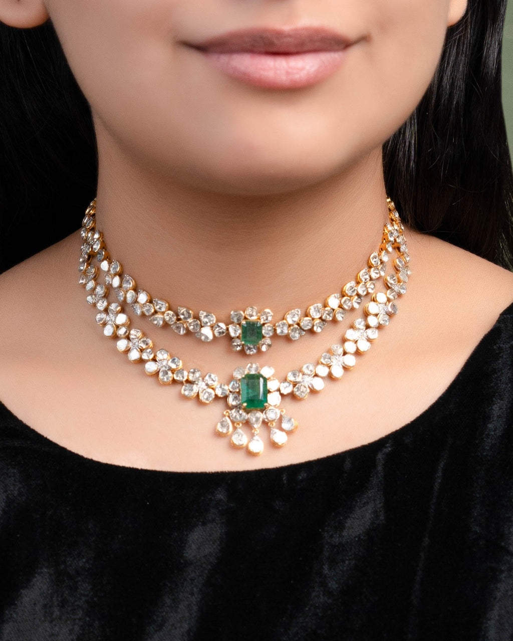 Valeria Polki And Diamond Necklace