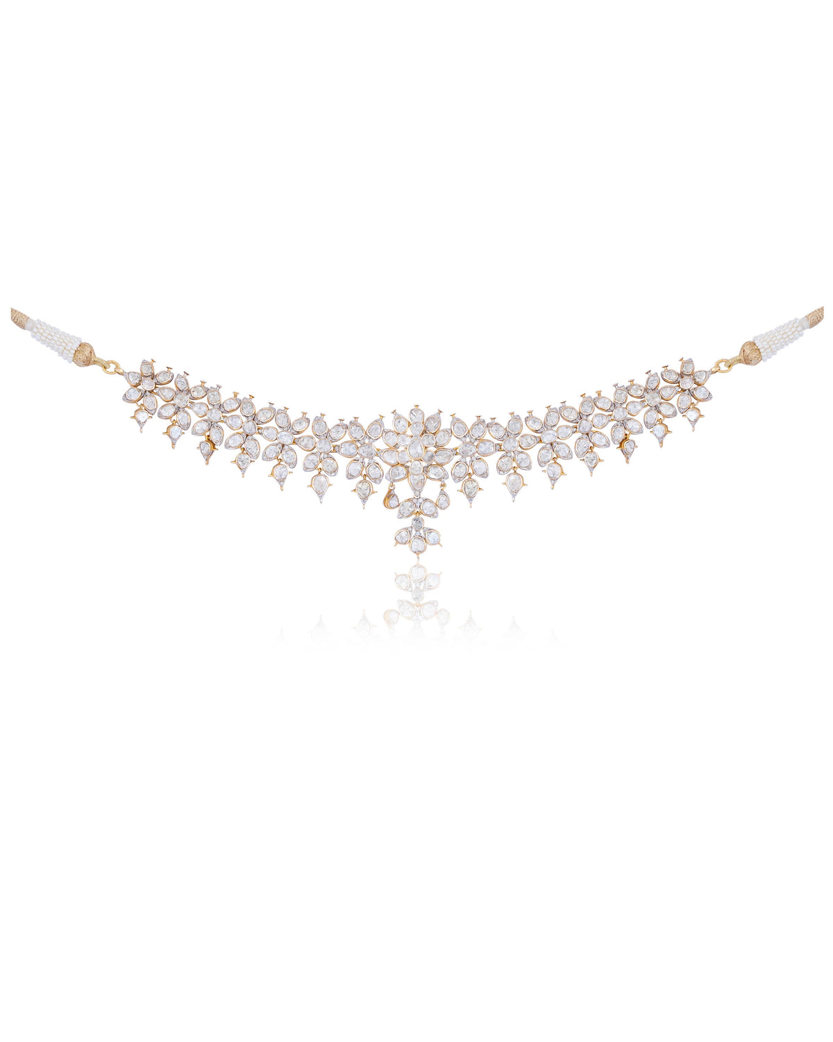 Zavera Polki And Diamond Necklace