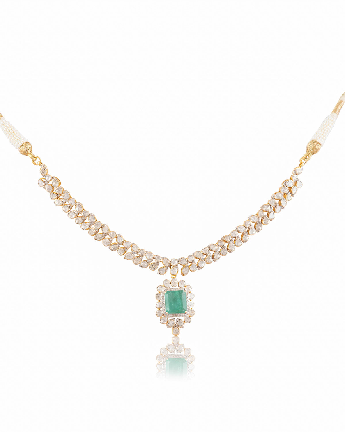 Aziza Polki And Diamond Necklace