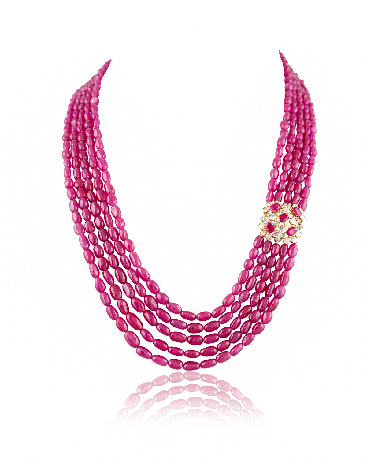 Naila Polki And Diamond Bead Pendant