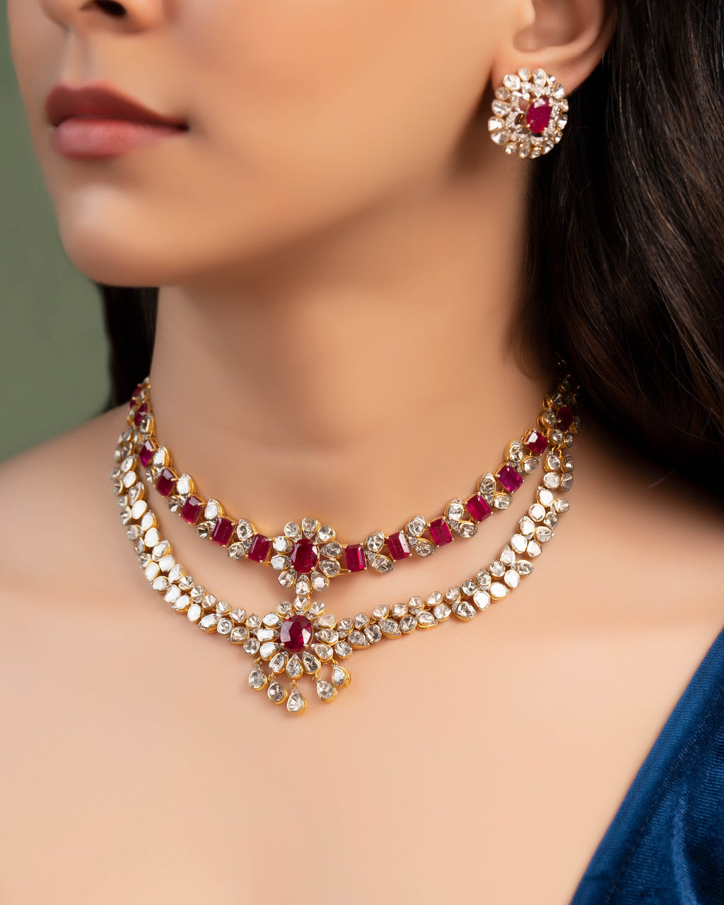 Zelina Polki And Diamond Necklace