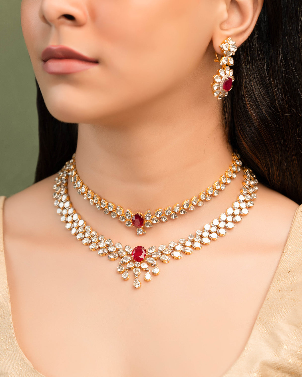 Bella Polki And Diamond Necklace