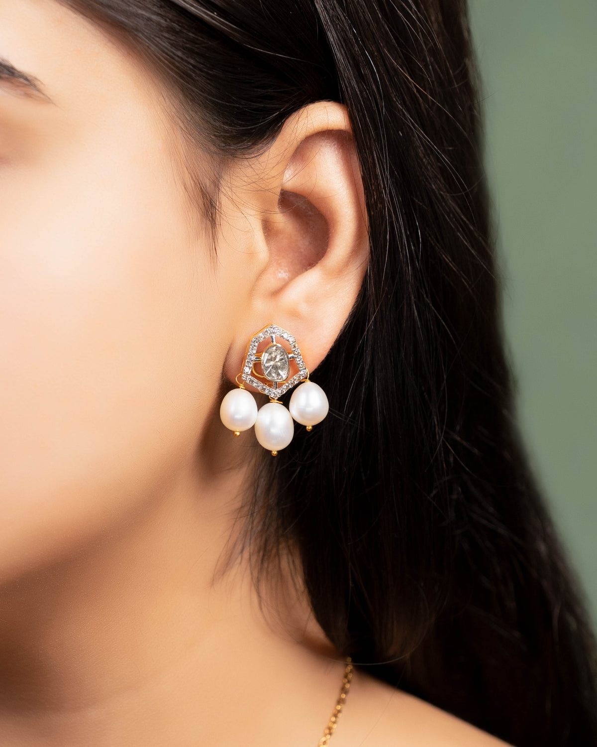 Harpreet Pendant And Tejal Tops Polki And Diamond Set