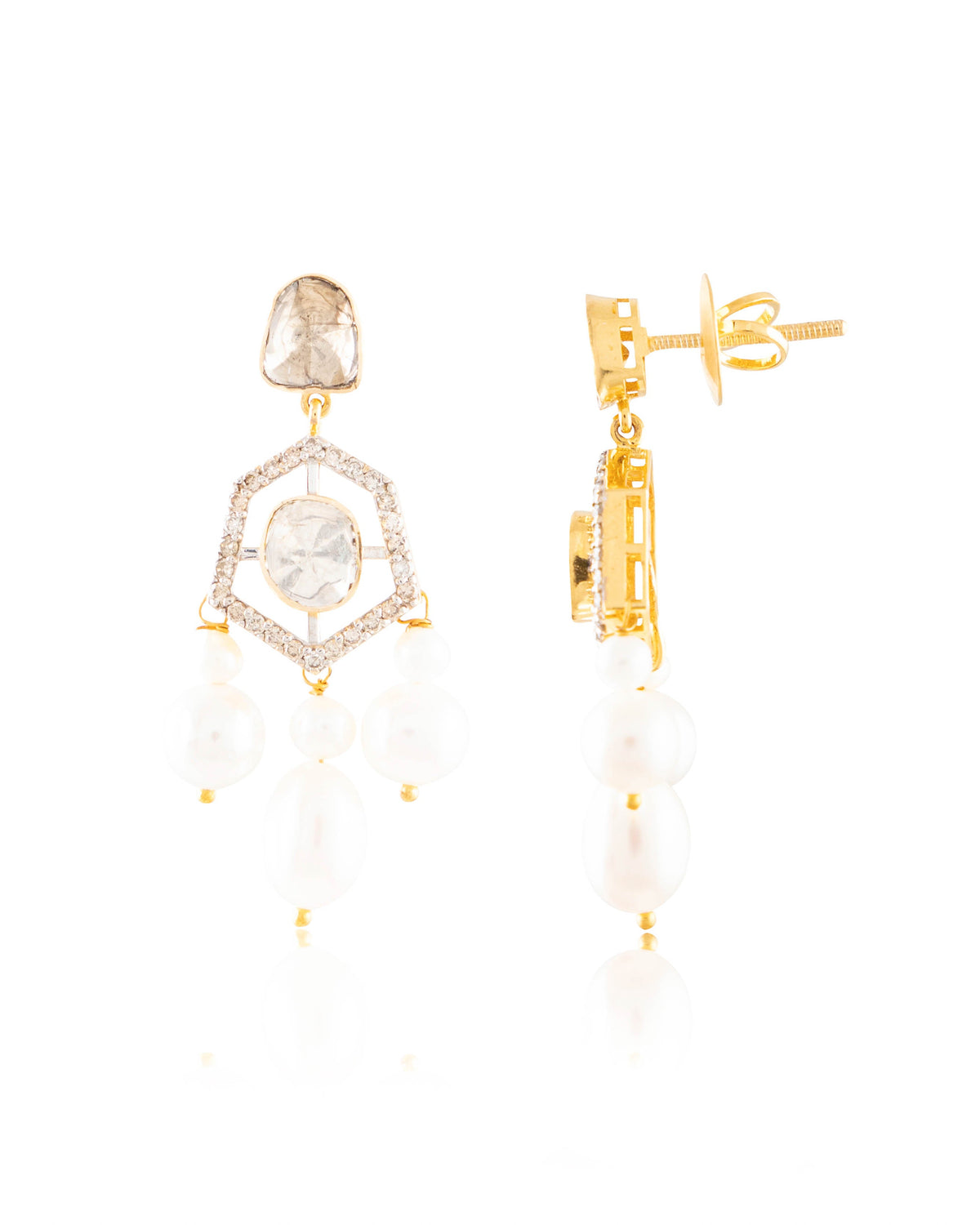 Diana Choker And Nelisha Long Earrings Polki And Diamond Set