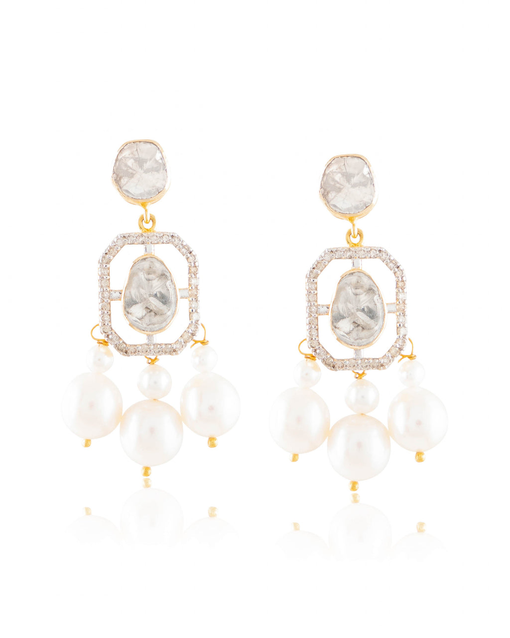 Shreya Choker And Olivia Long Earrings Polki And Diamond Set