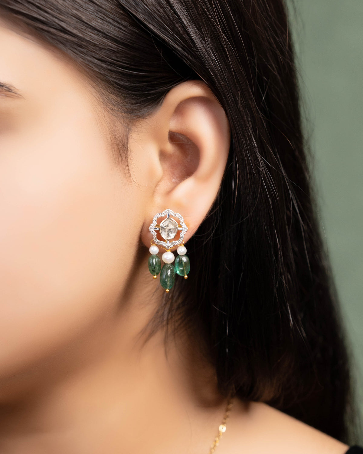 Sancheti Pendant And Anahita Tops Polki And Diamond Set