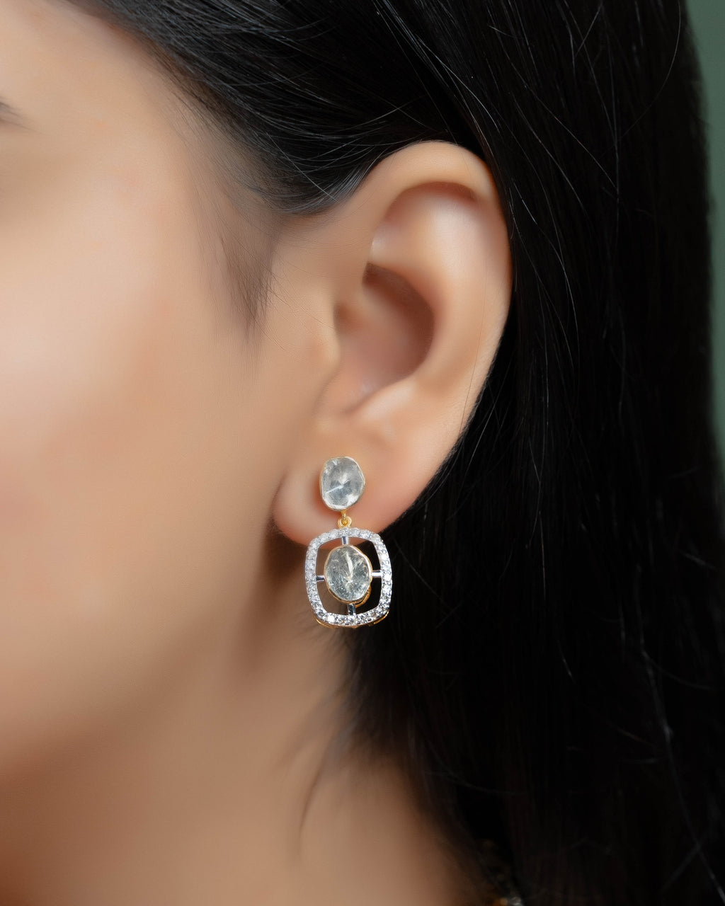 Ishita Choker And Divya Long Earrings Polki And Diamond Set