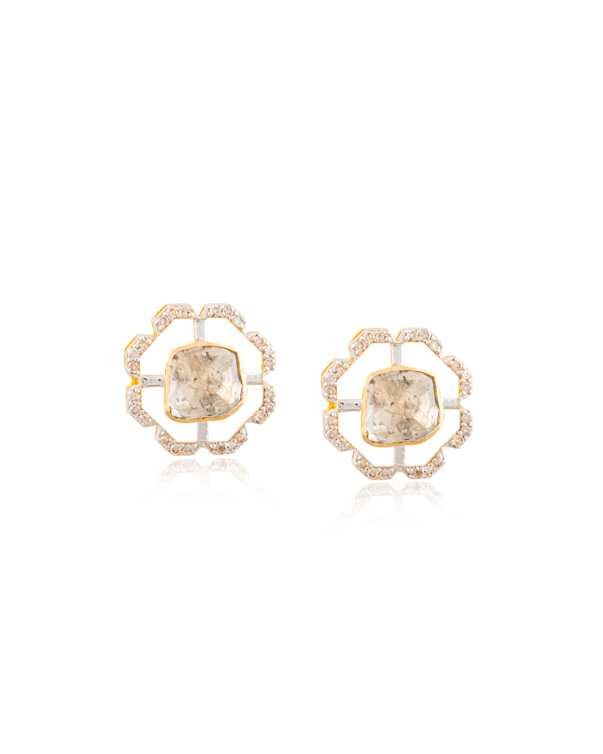 Maitri Pendant And Karina Tops Polki And Diamond Set