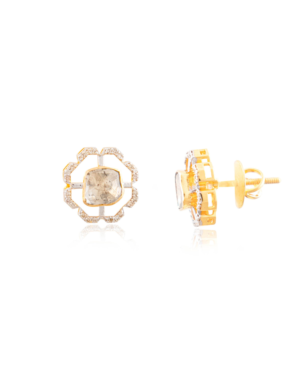 Maitri Pendant And Karina Tops Polki And Diamond Set
