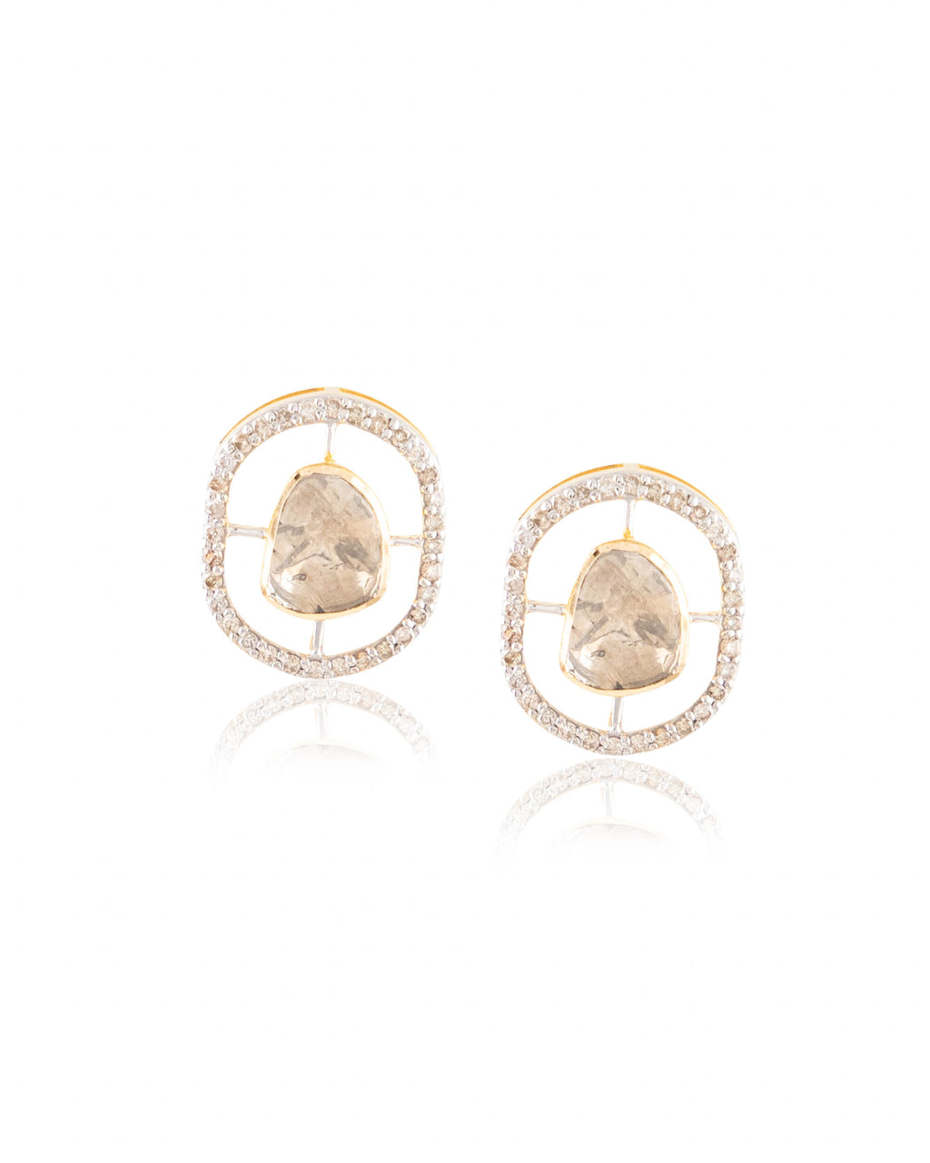 Medhya Pendant And Zohra Tops Polki And Diamond Set