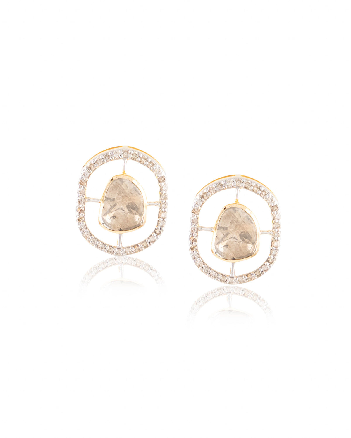 Medhya Pendant And Zohra Tops Polki And Diamond Set