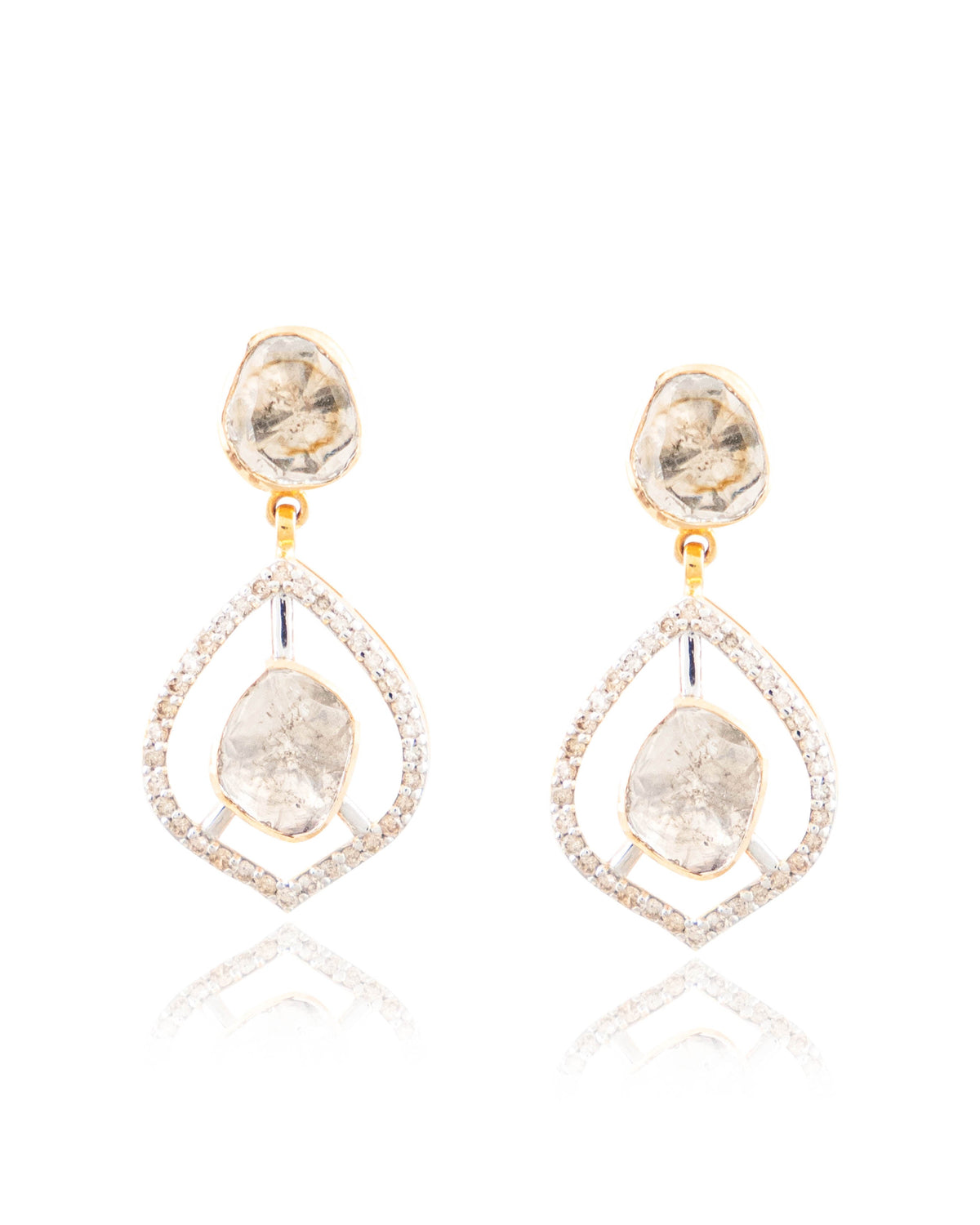 Ariana Choker And Ashika Long Earrings Polki And Diamond Set