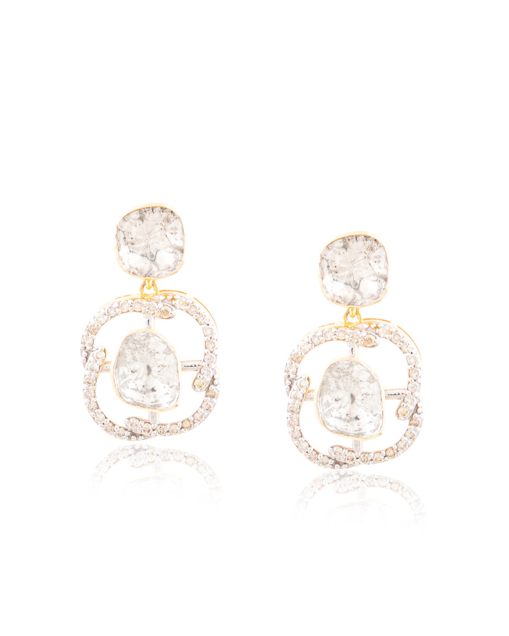 Preya Choker And Asha Long Earrings Polki And Diamond Set
