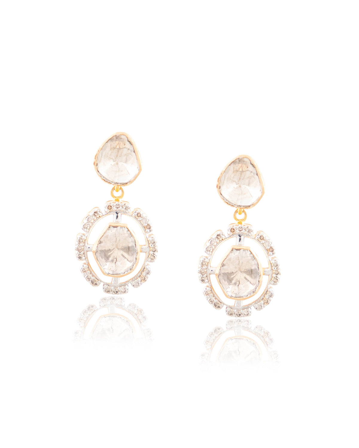 Prerna Choker And Laveena Long Earrings Polki And Diamond Set