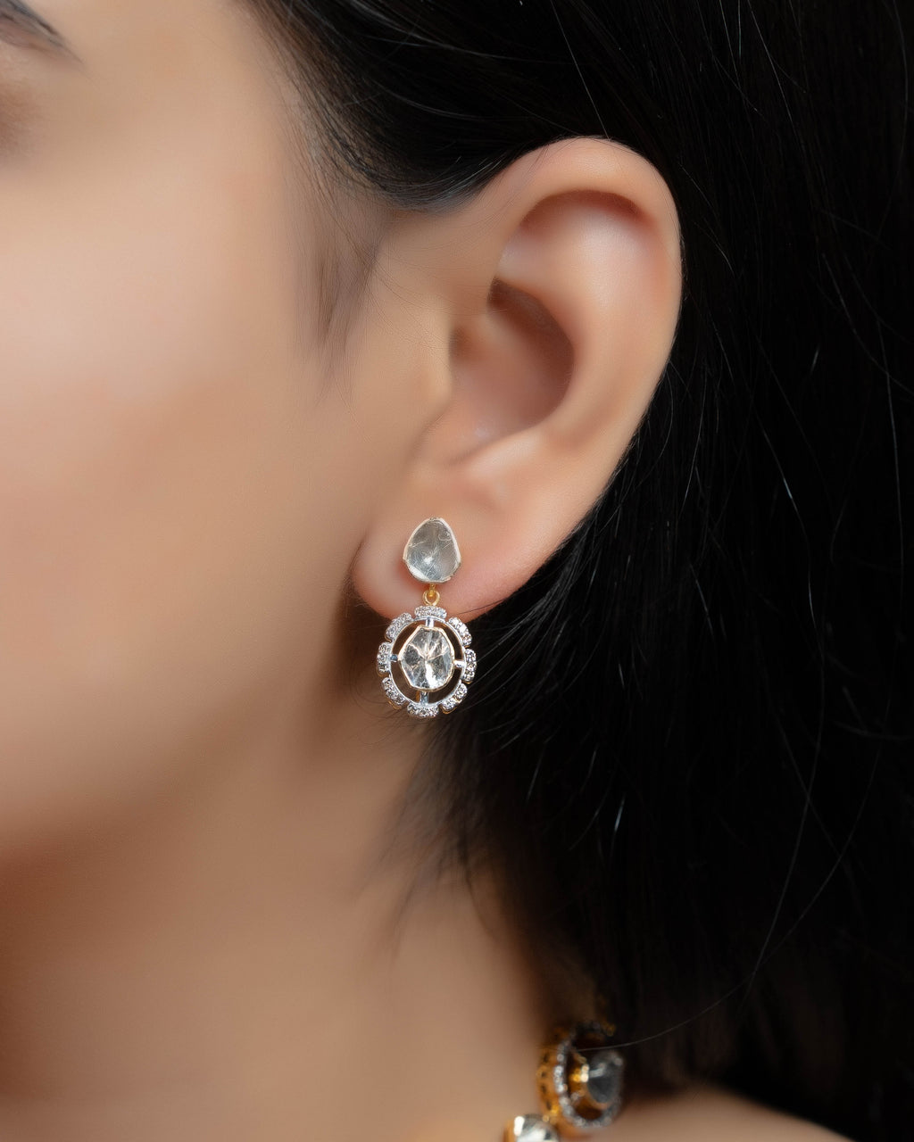 Prerna Choker And Laveena Long Earrings Polki And Diamond Set
