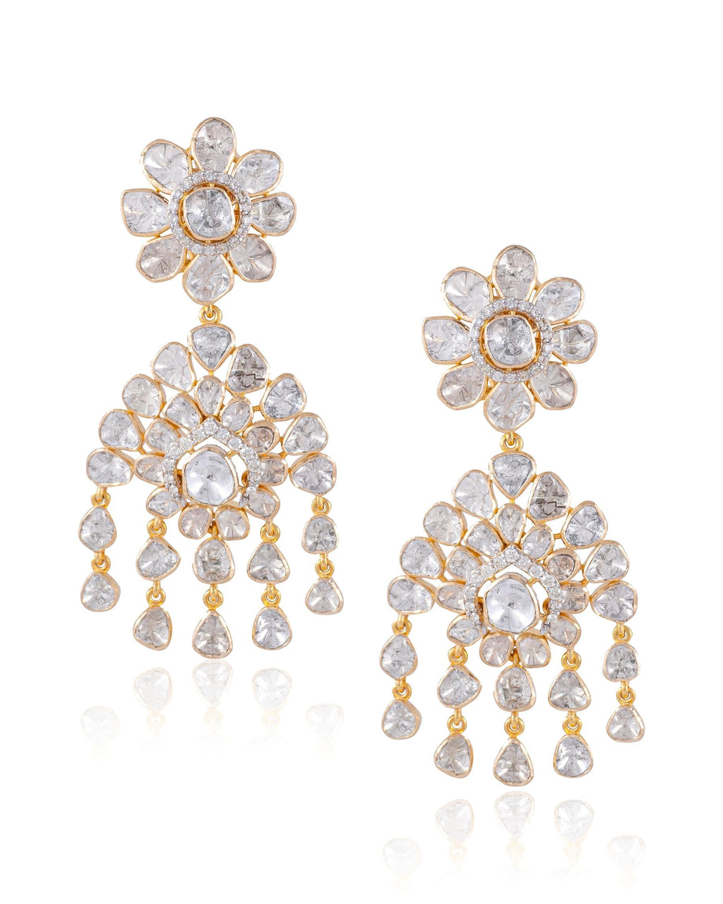 Goenka Choker And Nia Long Earrings Polki And Diamond Set