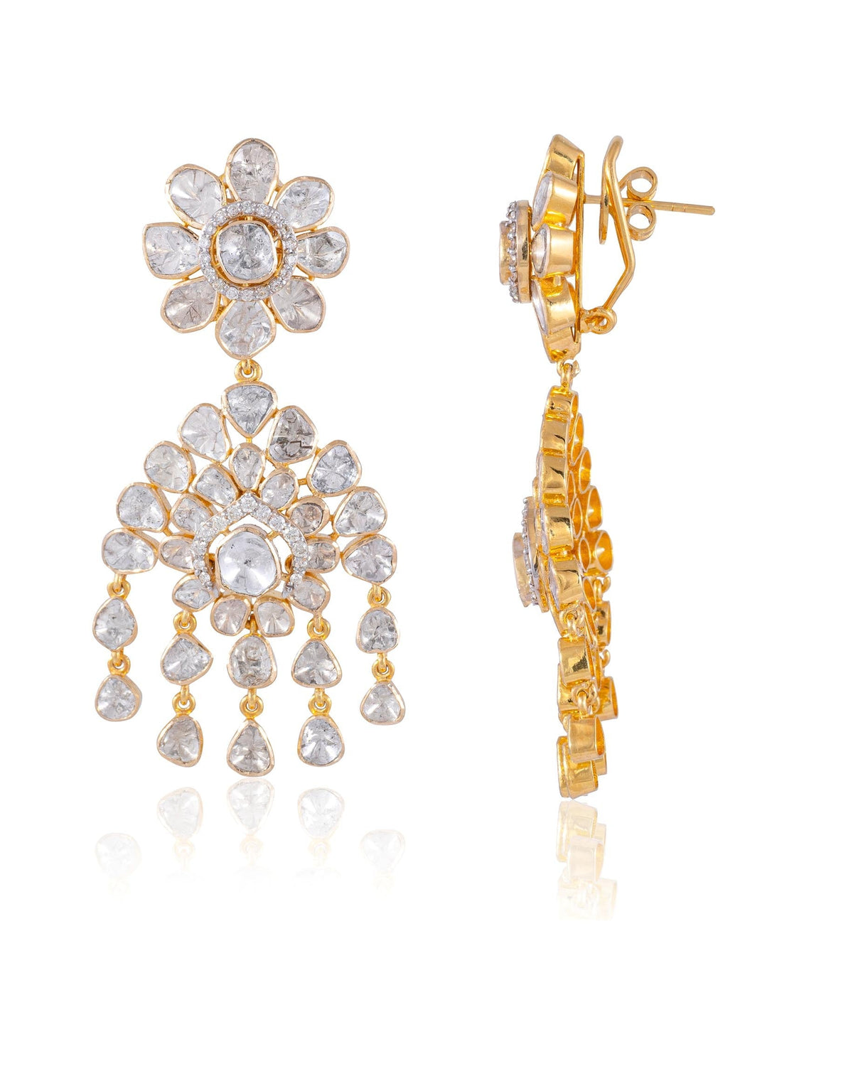 Goenka Choker And Nia Long Earrings Polki And Diamond Set